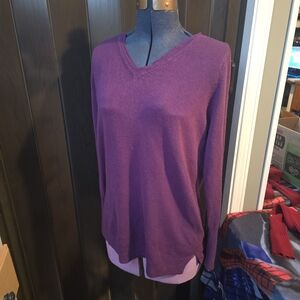 Purple V-Neck Sweater
